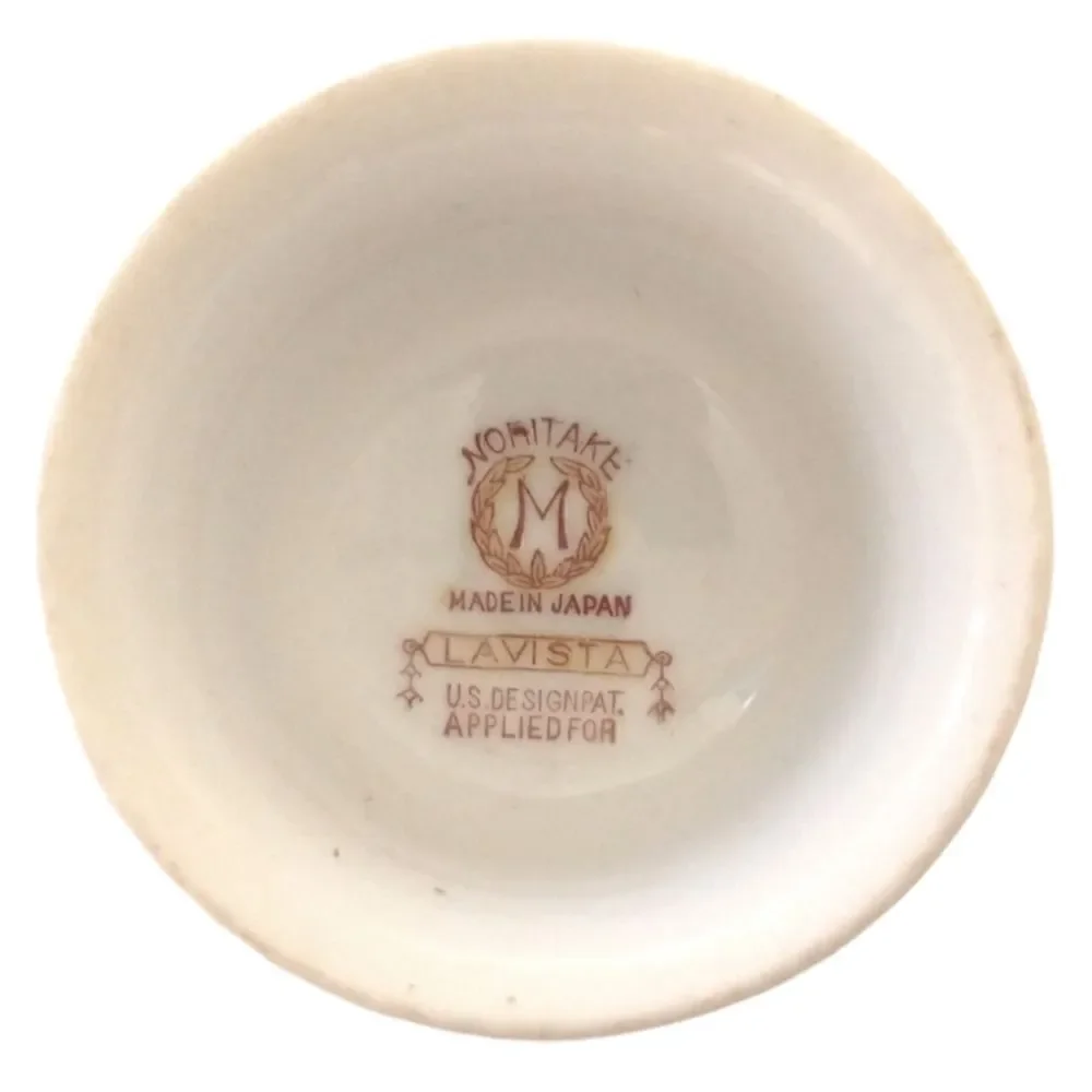 1 Vtg Noritake Lavista Egg Cup Holder Hand Painted Japan Porcelain Art‎ Deco
